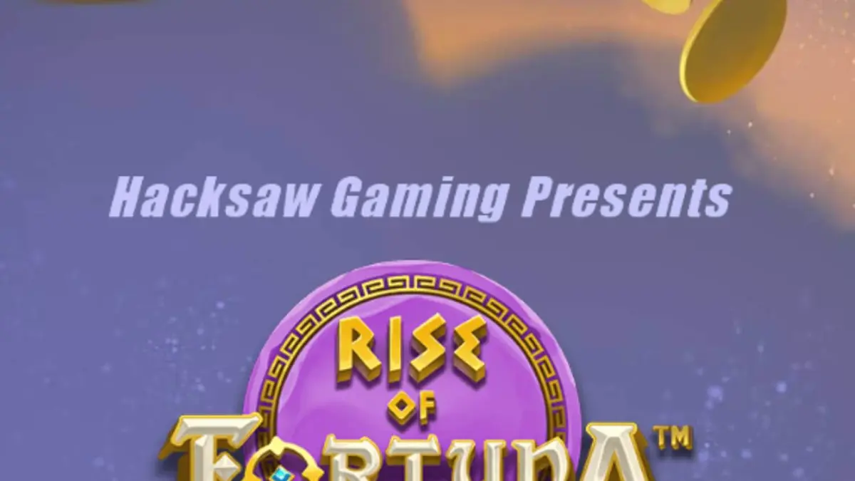 Tampilan visual slot Rise of Fortuna dengan dewi Fortuna dan roda keberuntungan